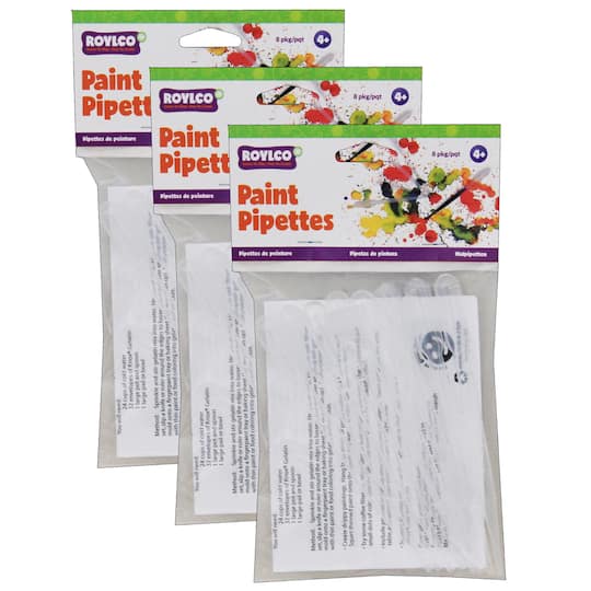 Roylco® Paint Pipettes, 3 Packs of 8